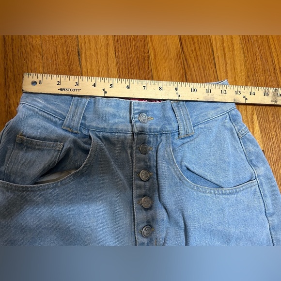 No Excuses Vintage 90s Button Fly Jean Shorts Size 9/10 Runs Small - Picture 5 of 11